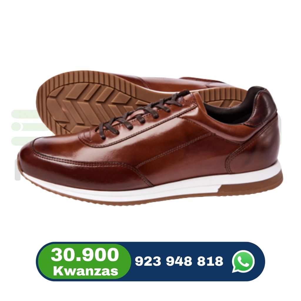 Ténis Casual Masculino Castanho Executivo