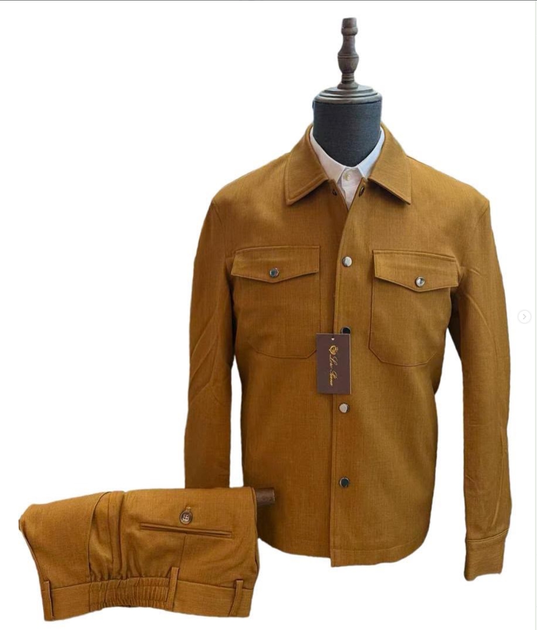 Conjunto Sobrecamisa e Calça Mostarda