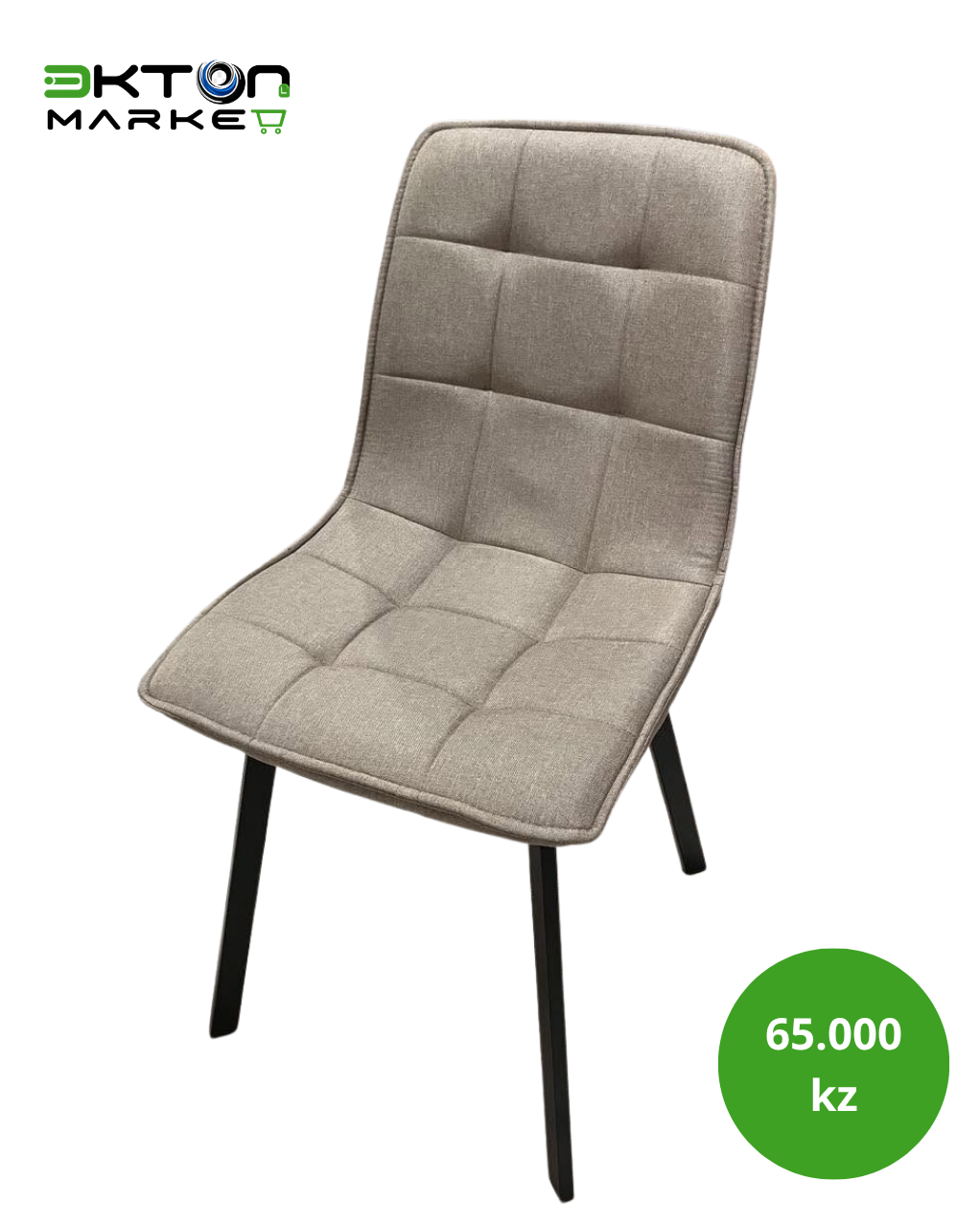 Mesa de Jantar Travertino com 6 Cadeiras Estofadas — imagem 3 de 4