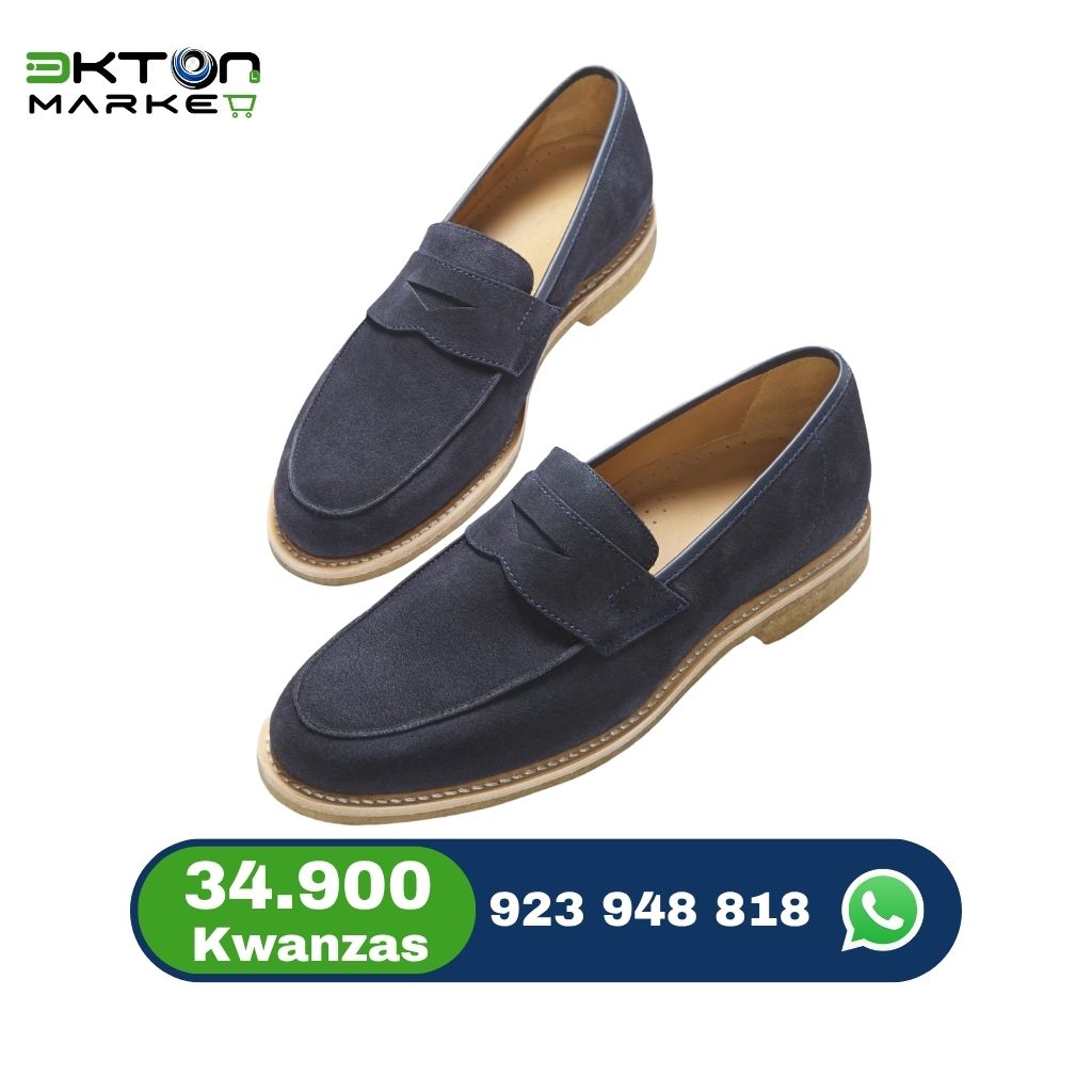 Mocassim Masculino Azul Escuro Premium