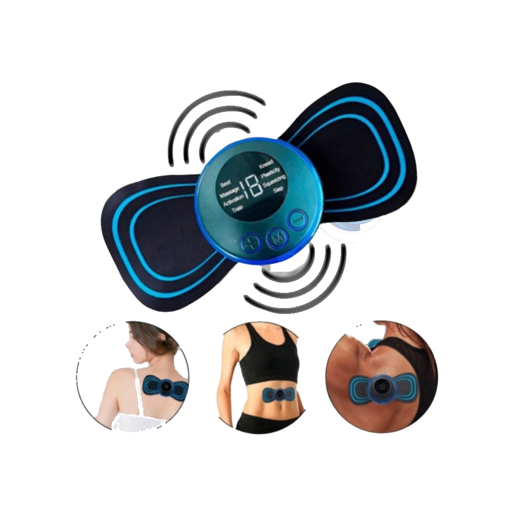 Mini Massageador EMS Borboleta com Comando Digital