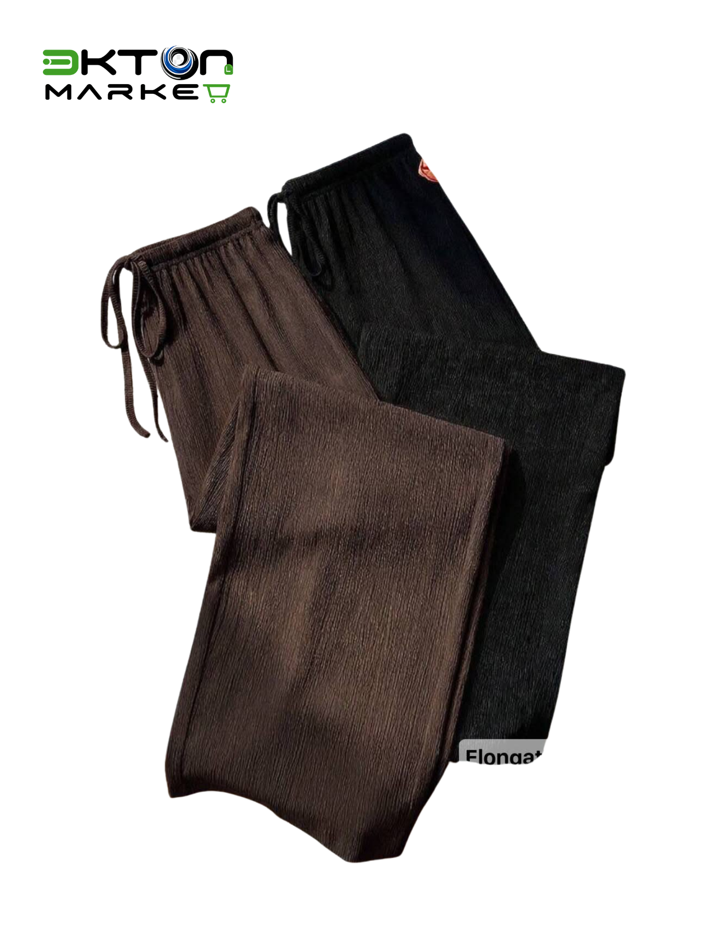 Calça Palazzo Plissada de Cintura Elástica — imagem 5 de 5