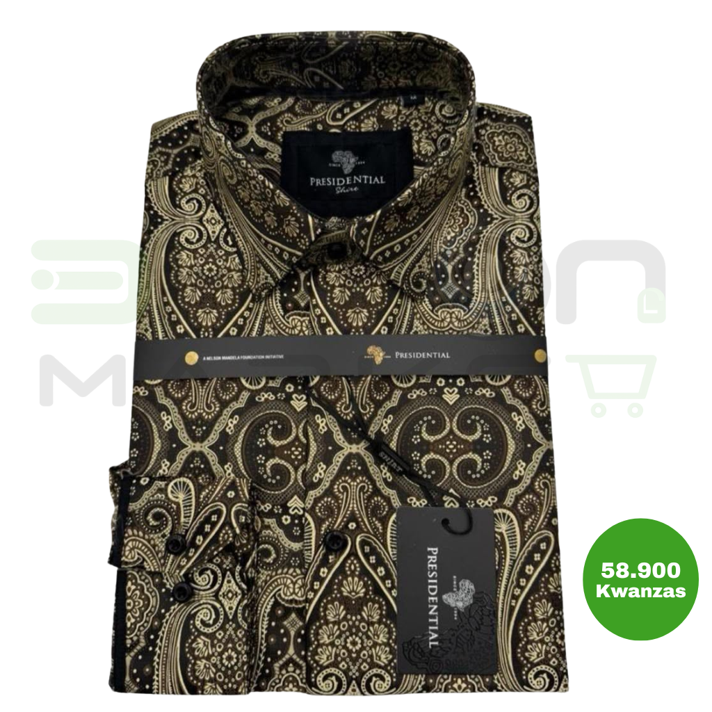 Camisa Social Presidential Luxe T112 Dourado Clássico