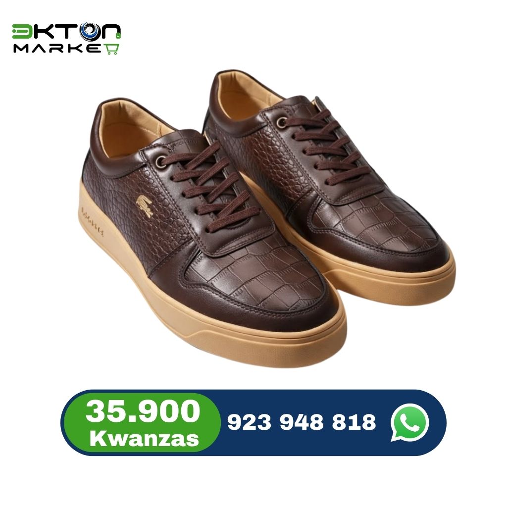 Ténis Casual Masculino Castanho Premium