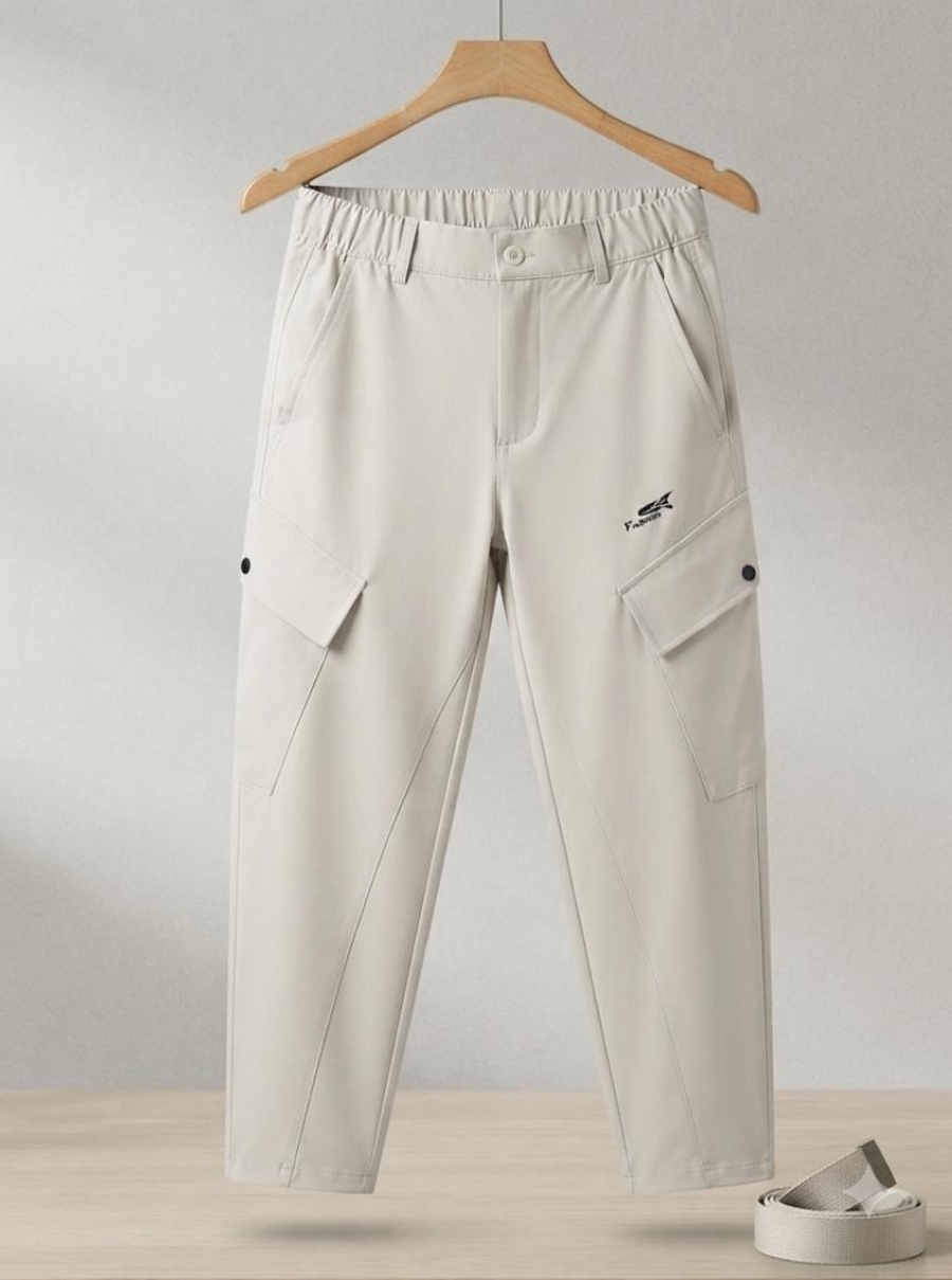 Calça Cargo Técnica Bege com Cinto